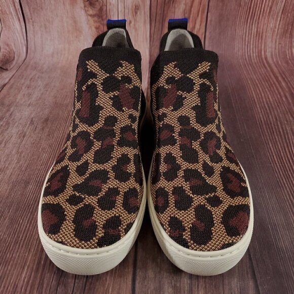 Rothys Womens 5 Chelsea Wildcat Cheetah Animal Print High Top Sneakers Retired - Picture 4 of 15